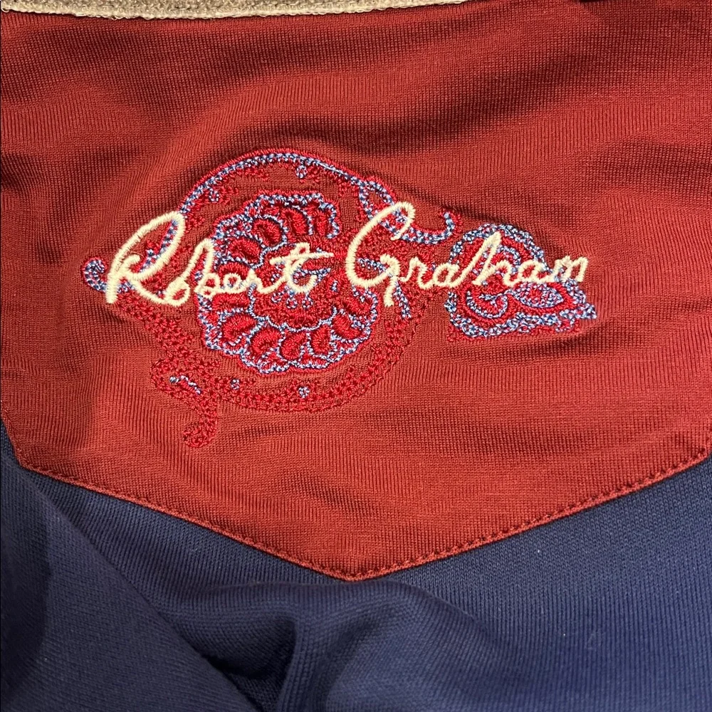Robert Graham Navy Blue 1/4 Zip Jacket